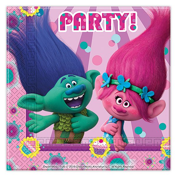 Парти салфетки Тролчета (Trolls) | Laila Party